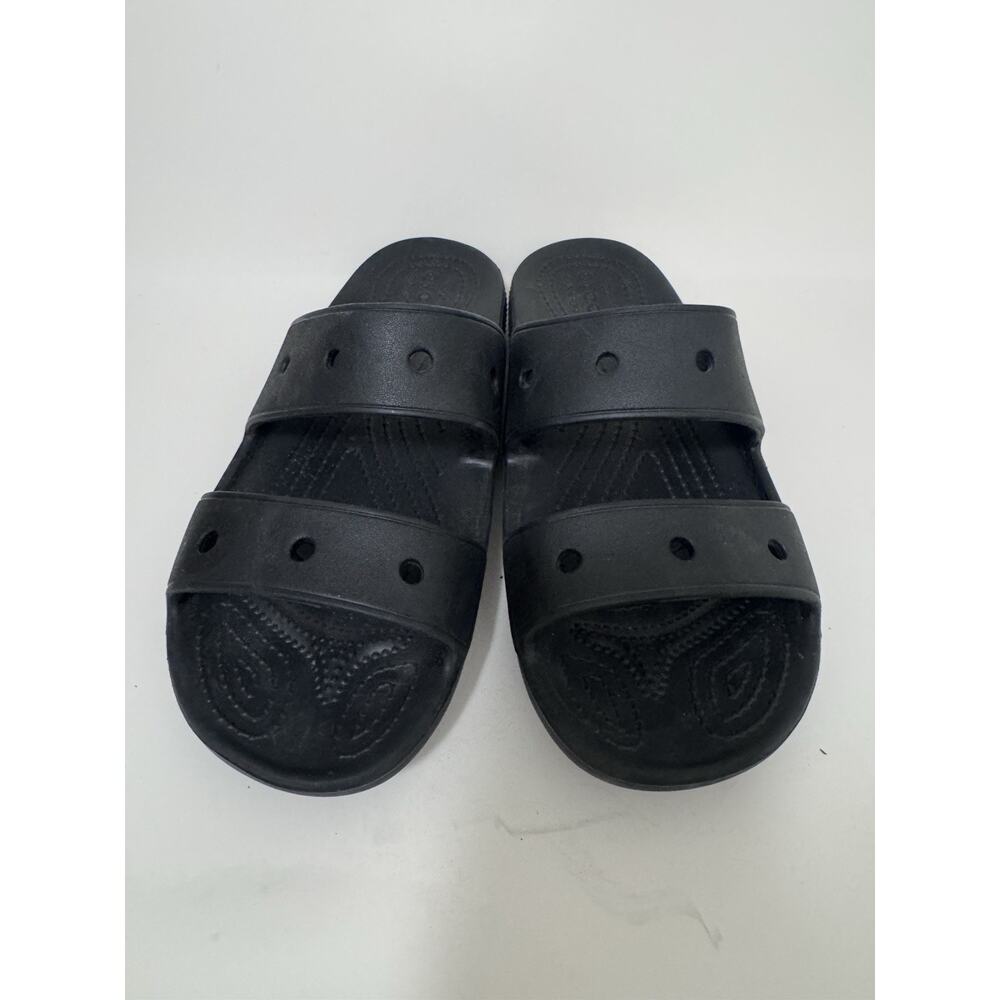Crocs Classic Two-Strap Black Men's Slide Sandals Comfort US Size M6 W8